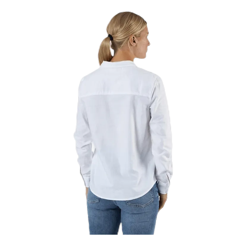 Pieces Irena Ls Oxford Shirt White