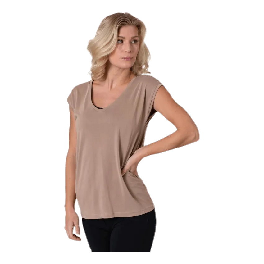 Pieces Kamala Tee Beige