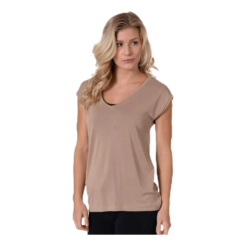 Pieces Kamala Tee Beige