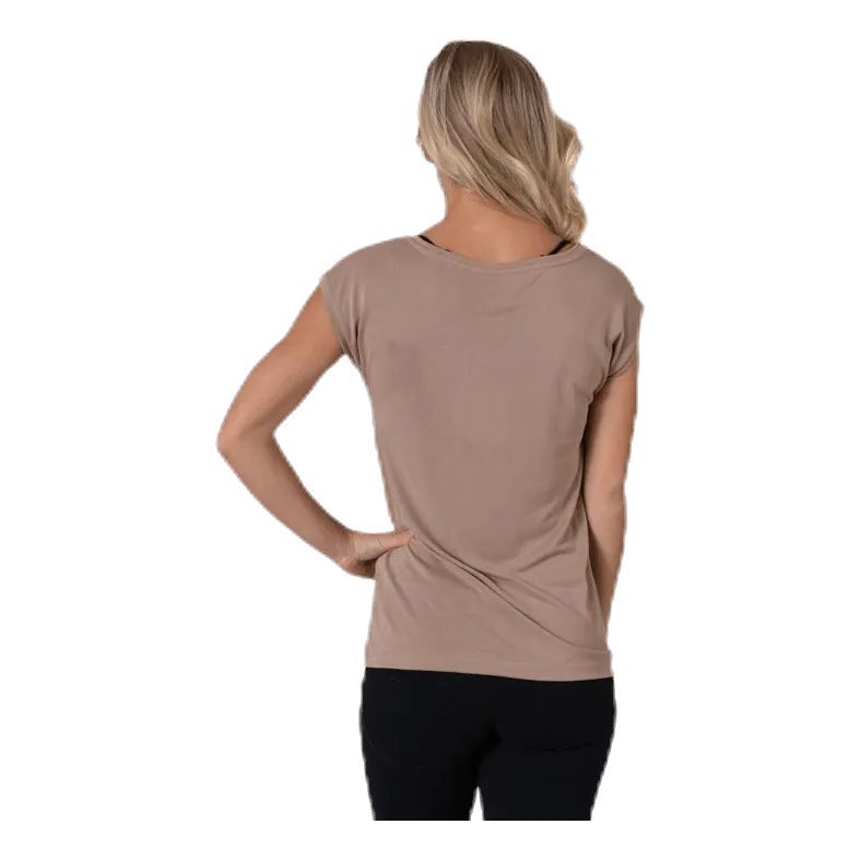 Pieces Kamala Tee Beige