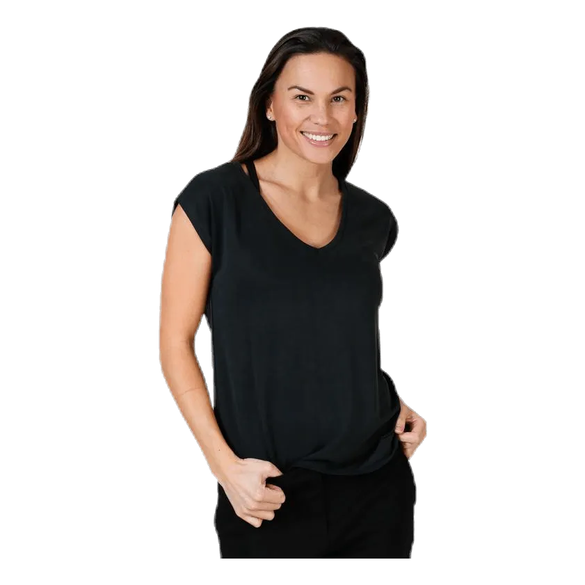 Pieces Kamala Tee Black