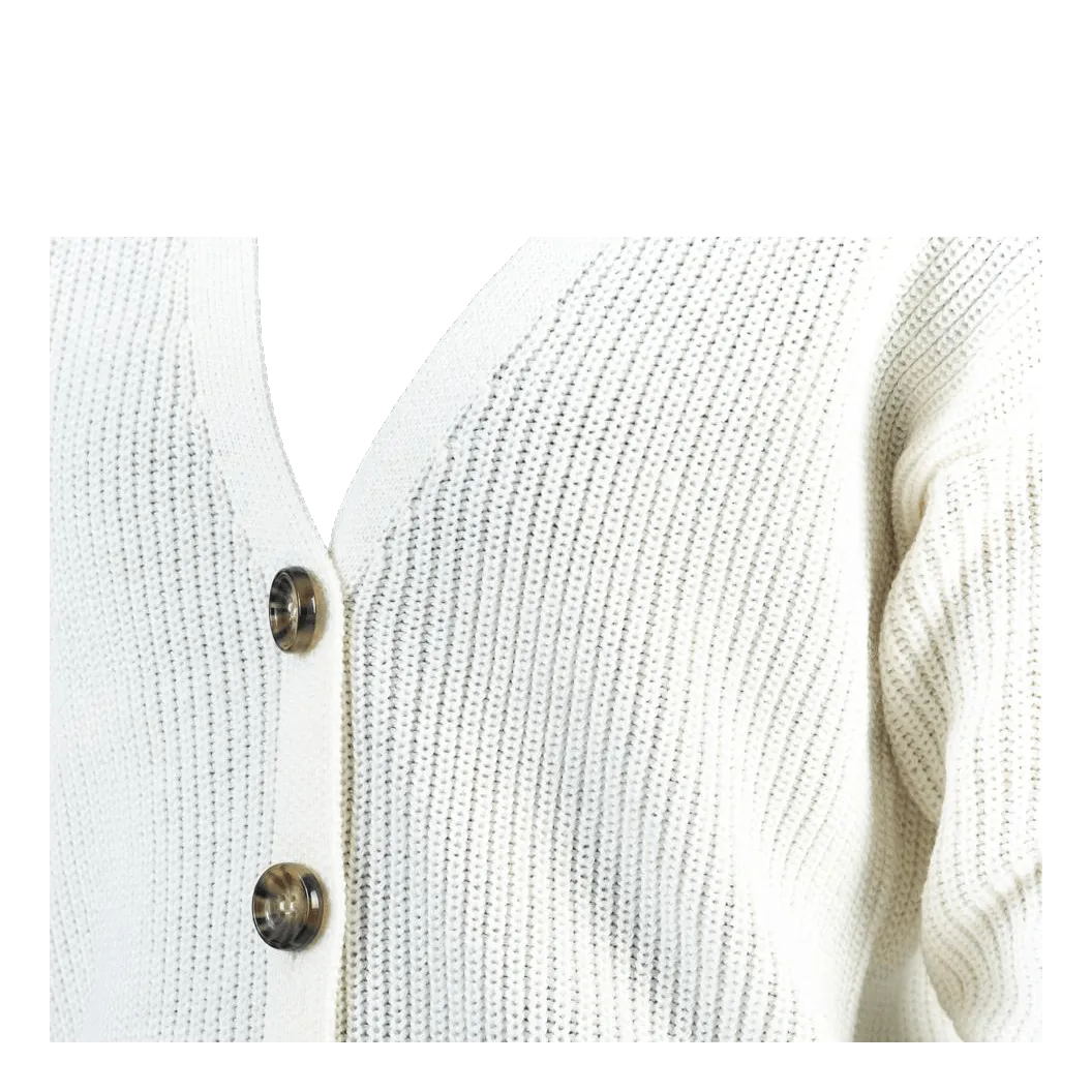 Pieces Karie Ls Knit Cardigan White