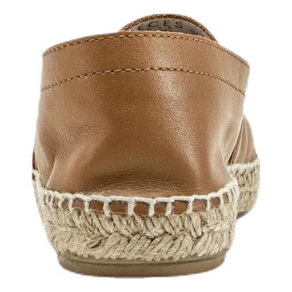 Pieces Katie Leather Espadrille Brown