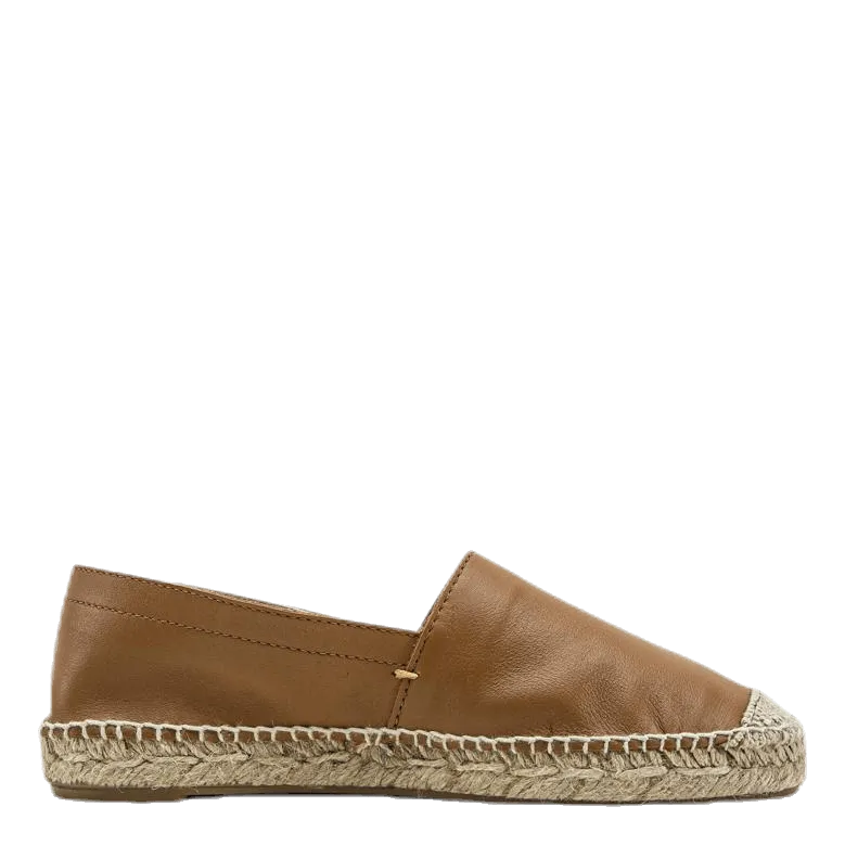 Pieces Katie Leather Espadrille Brown