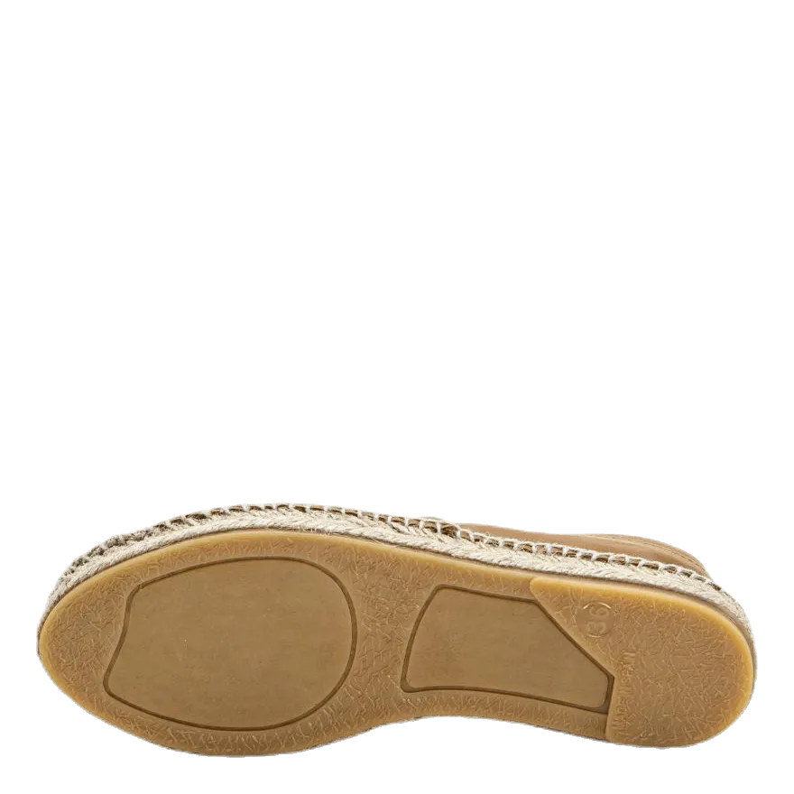 Pieces Katie Leather Espadrille Brown