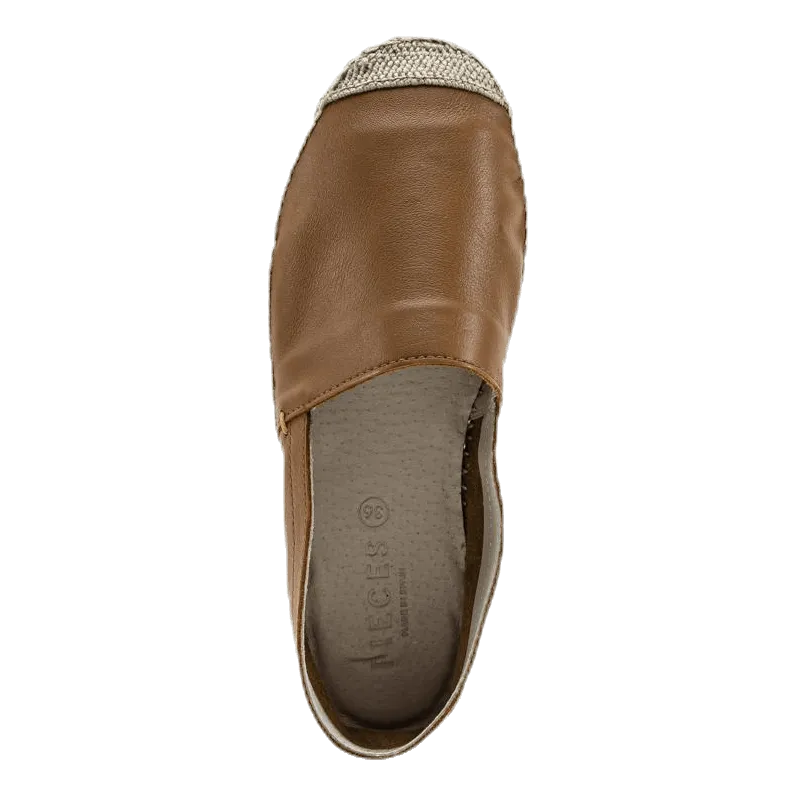 Pieces Katie Leather Espadrille Brown