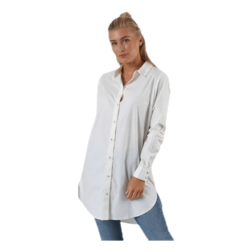 Pieces Noma Ls Long Shirt White