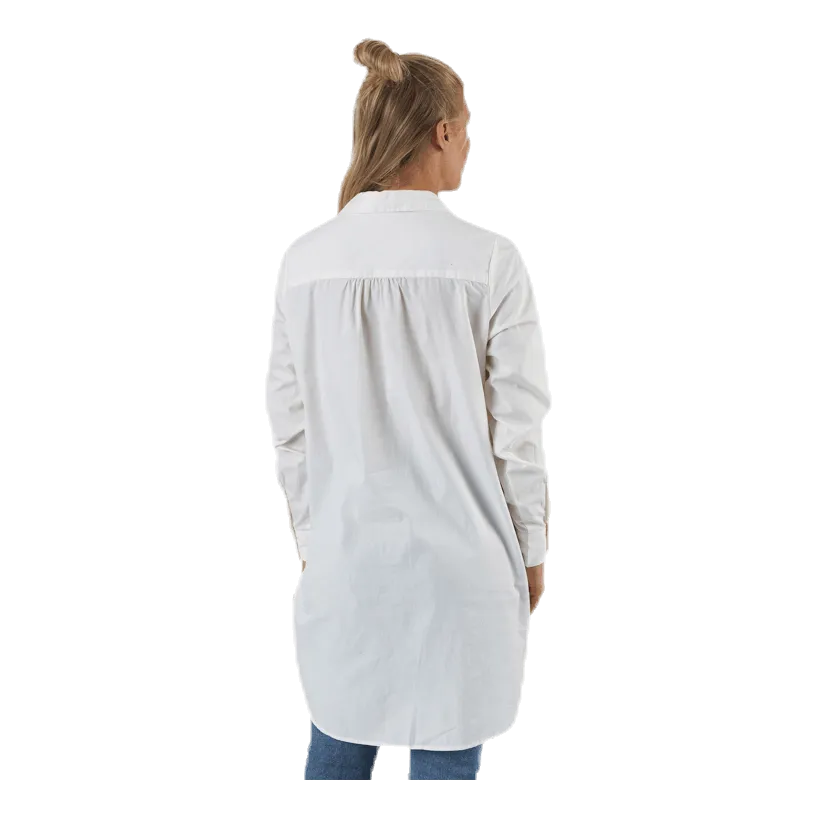 Pieces Noma Ls Long Shirt White