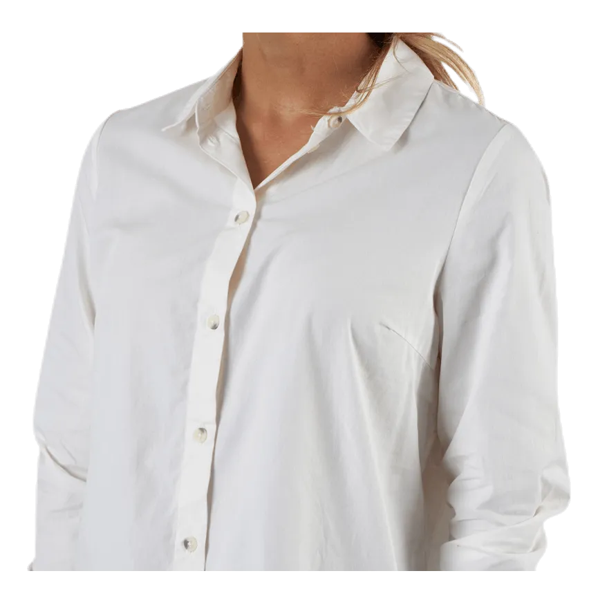 Pieces Noma Ls Long Shirt White