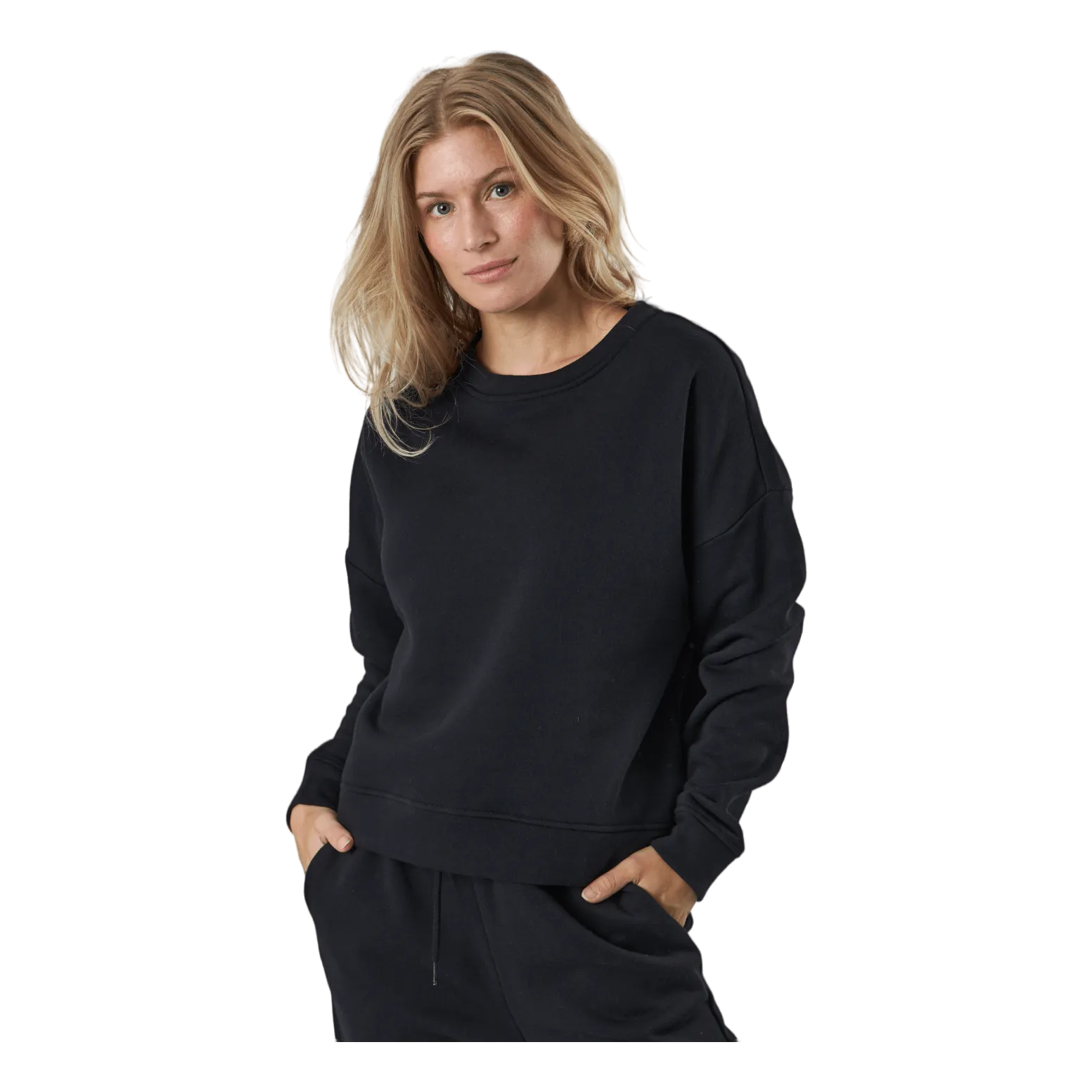 Pieces Pcchilli Ls Sweat Noos Bc Black