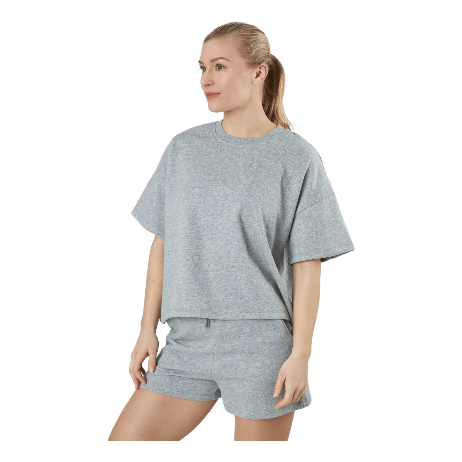Pieces Pcchilli Summer 2/4 Loose Swea Light Grey Melange