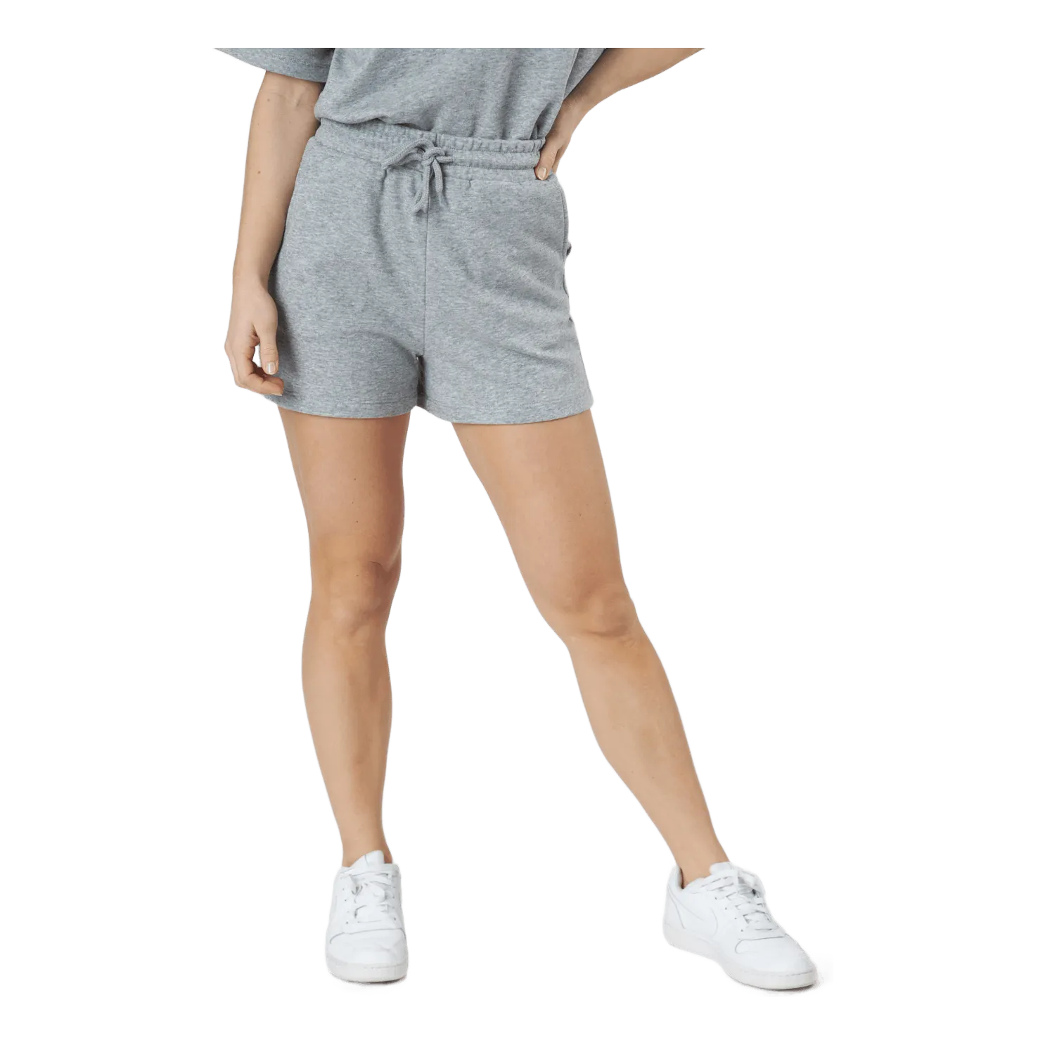 Pieces Pcchilli Summer Hw Shorts Light Grey Melange