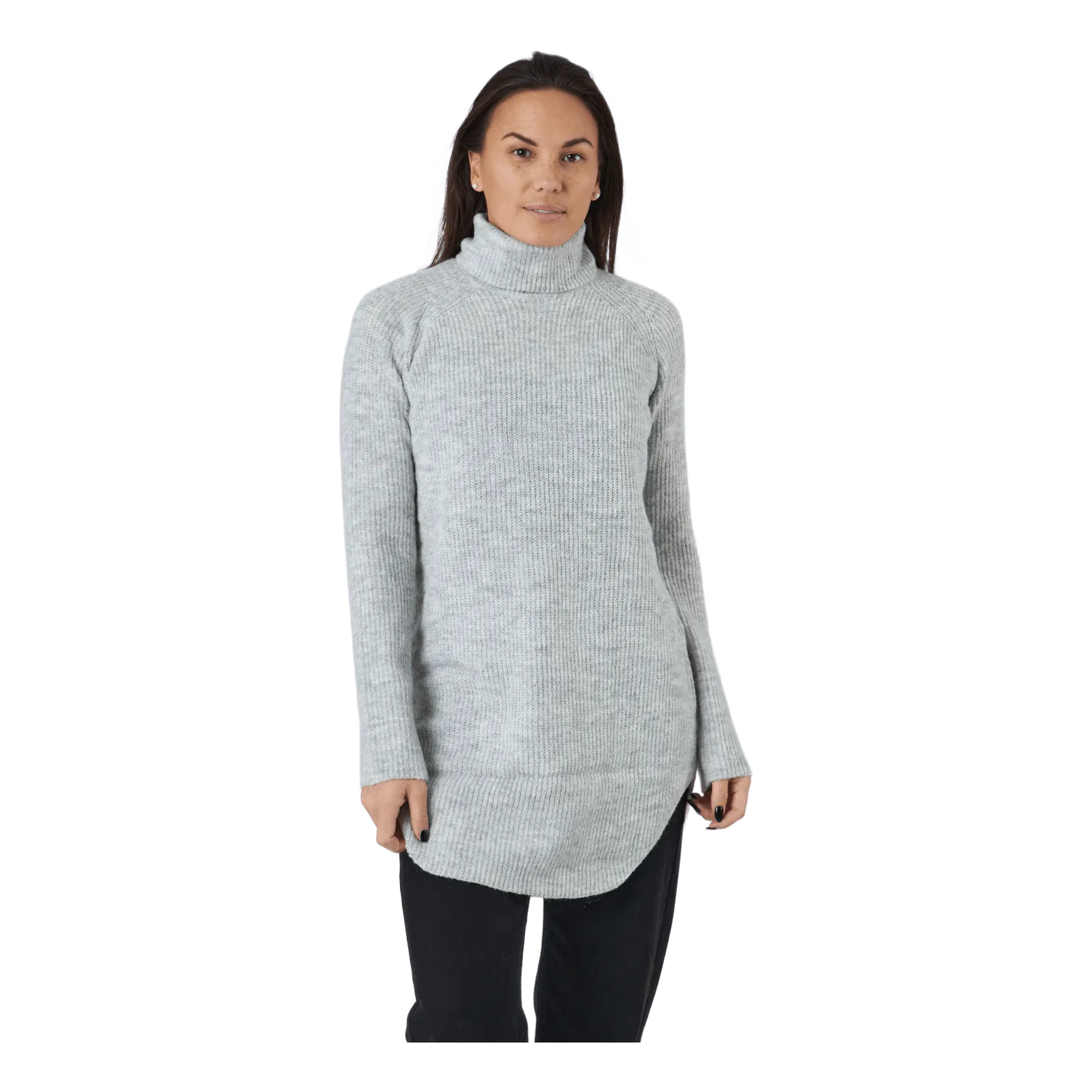 Pieces Pcellen Ls Long Knit  Bc Light Grey Melange