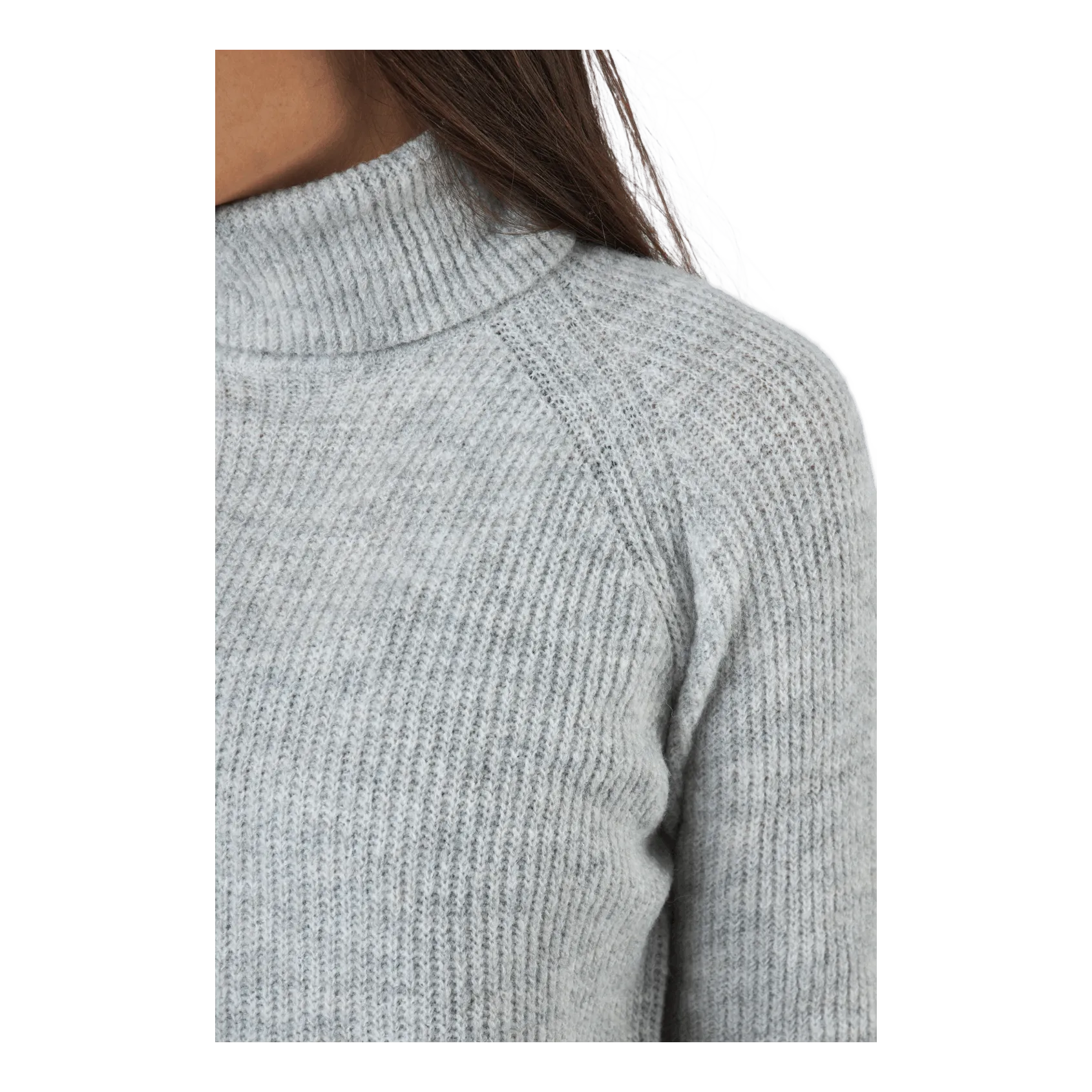 Pieces Pcellen Ls Long Knit  Bc Light Grey Melange