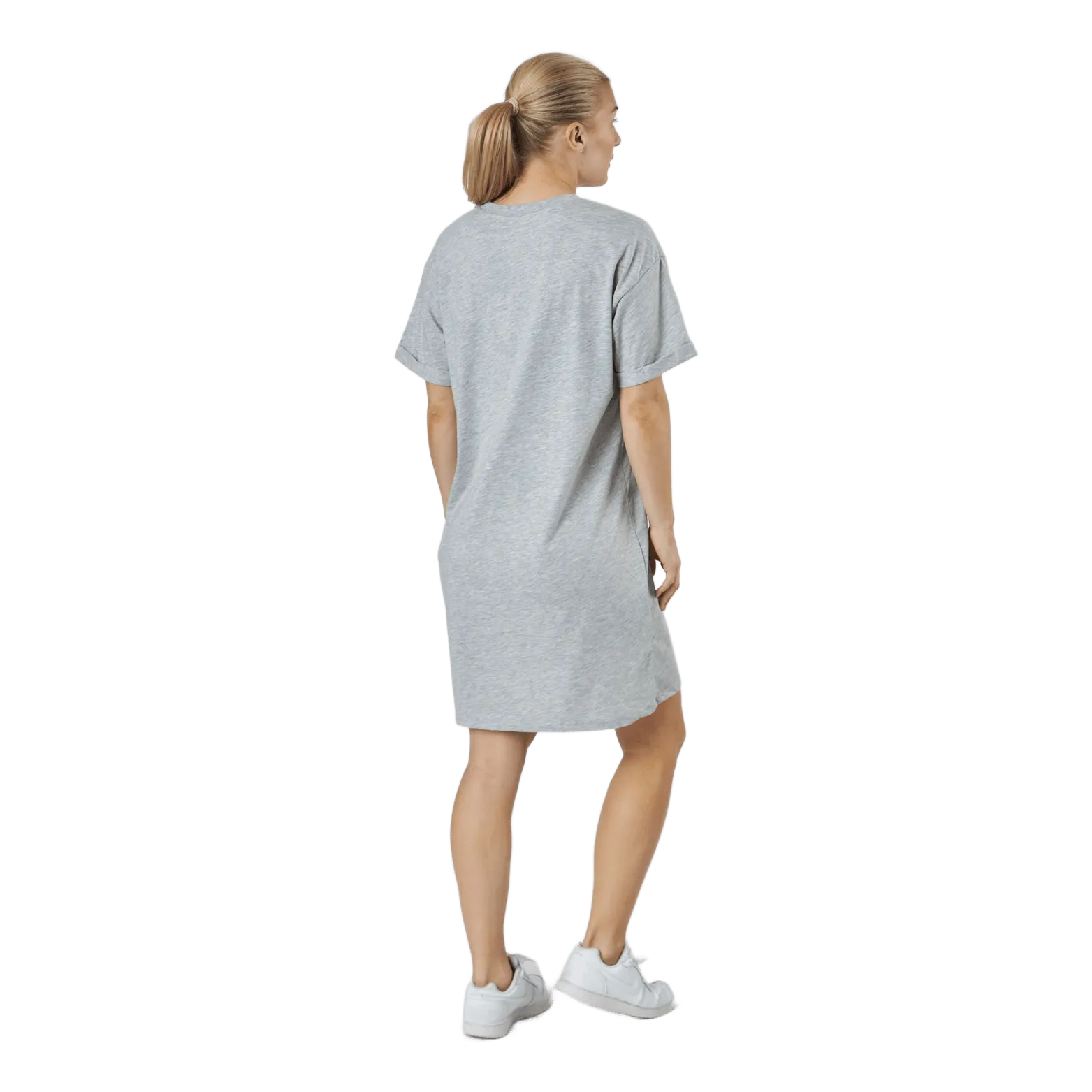 Pieces Pcria Ss Dress  Bc Light Grey Melange