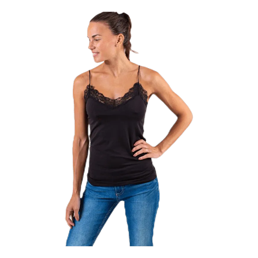 Pieces Toloa Singlet Black