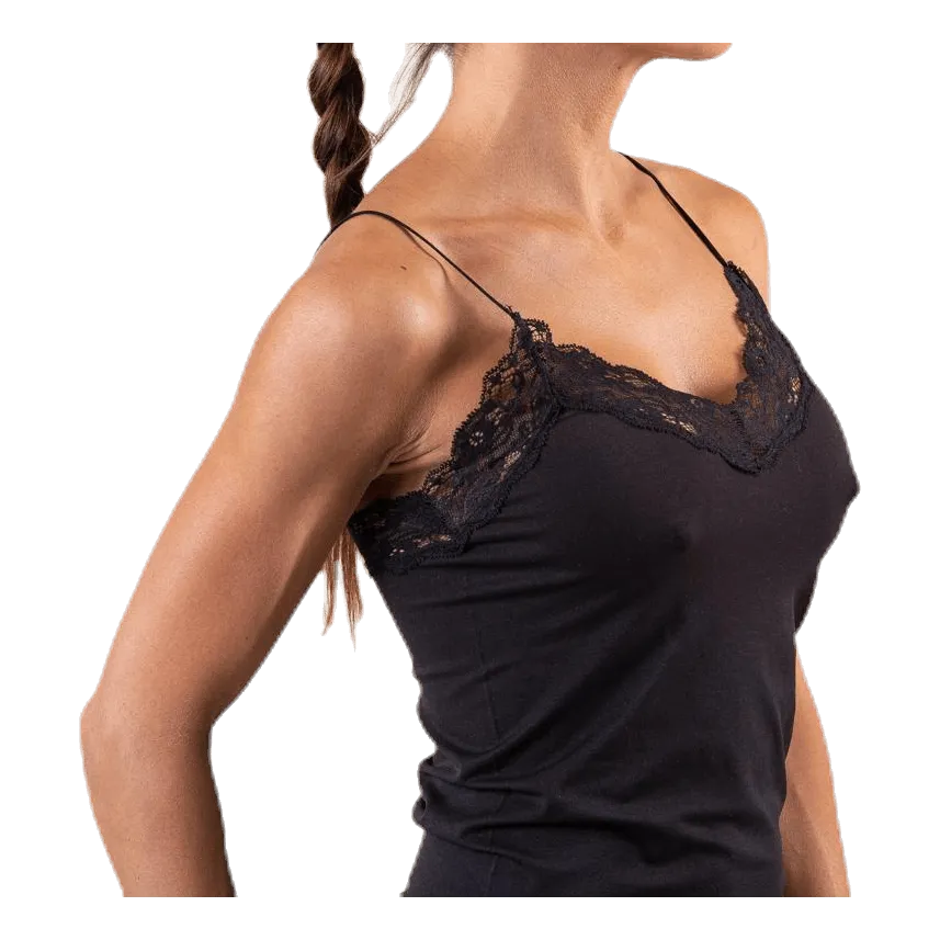 Pieces Toloa Singlet Black