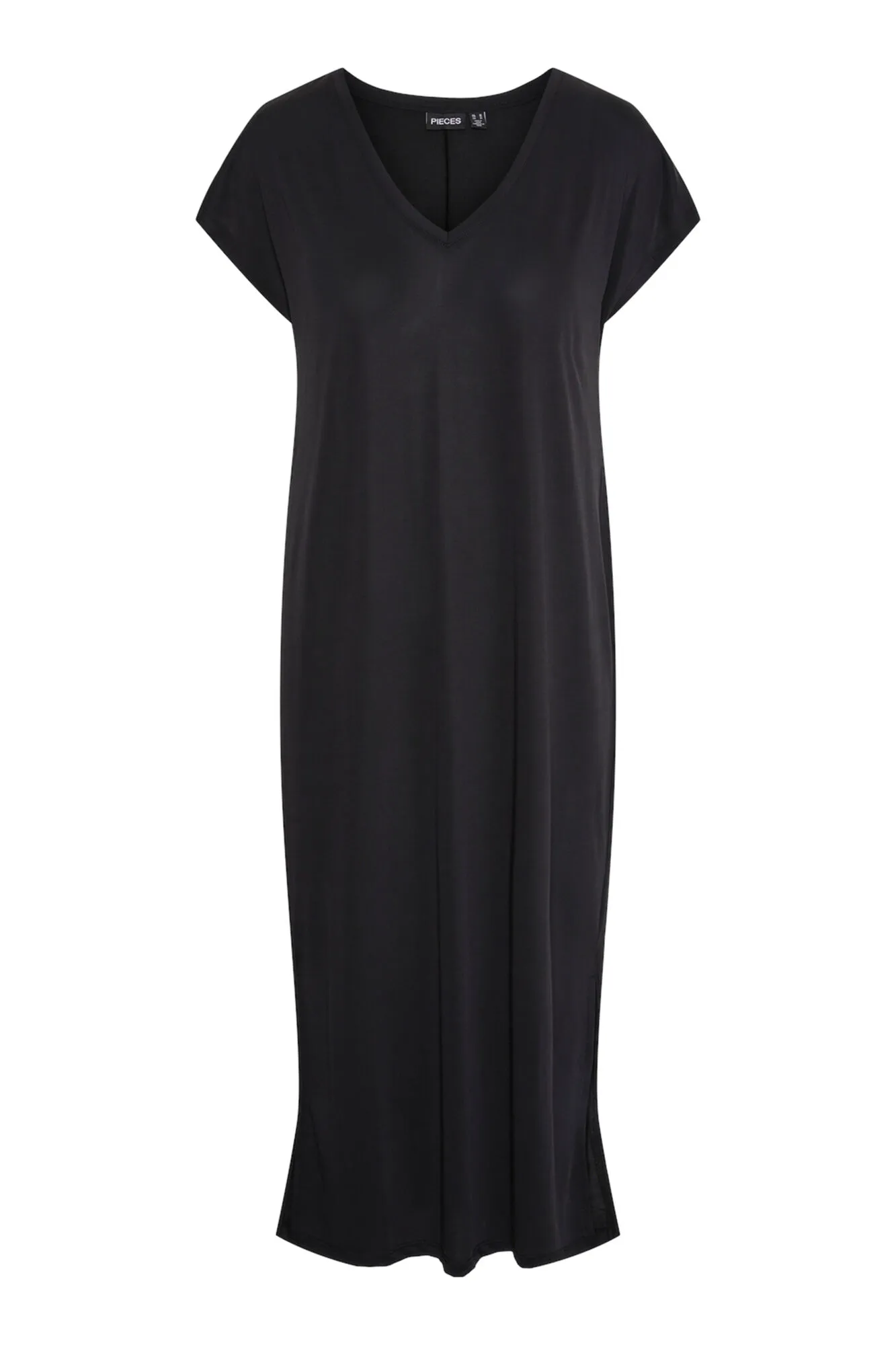 Pieces Vestido midi mujer con escote en forma de pico.