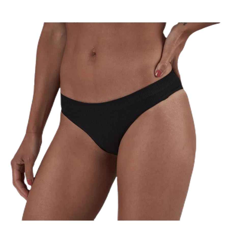 PIECES YMMI RIB BRIEF 2PACK BLACK