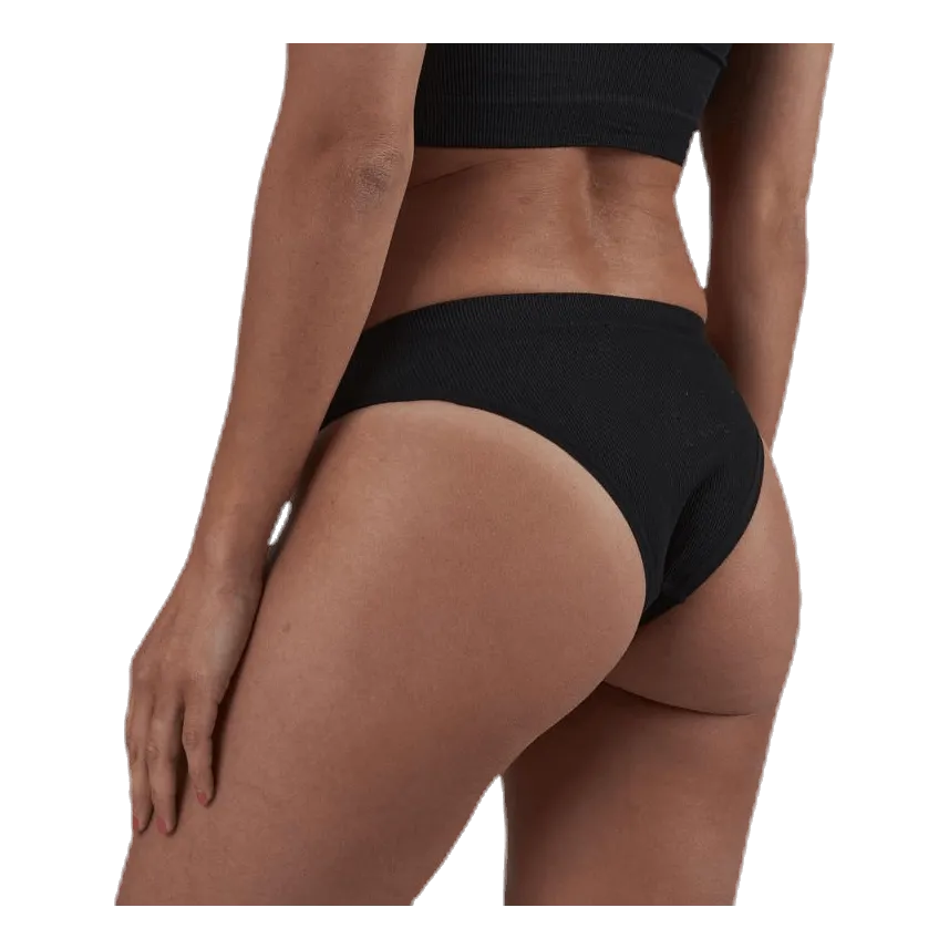PIECES YMMI RIB BRIEF 2PACK BLACK