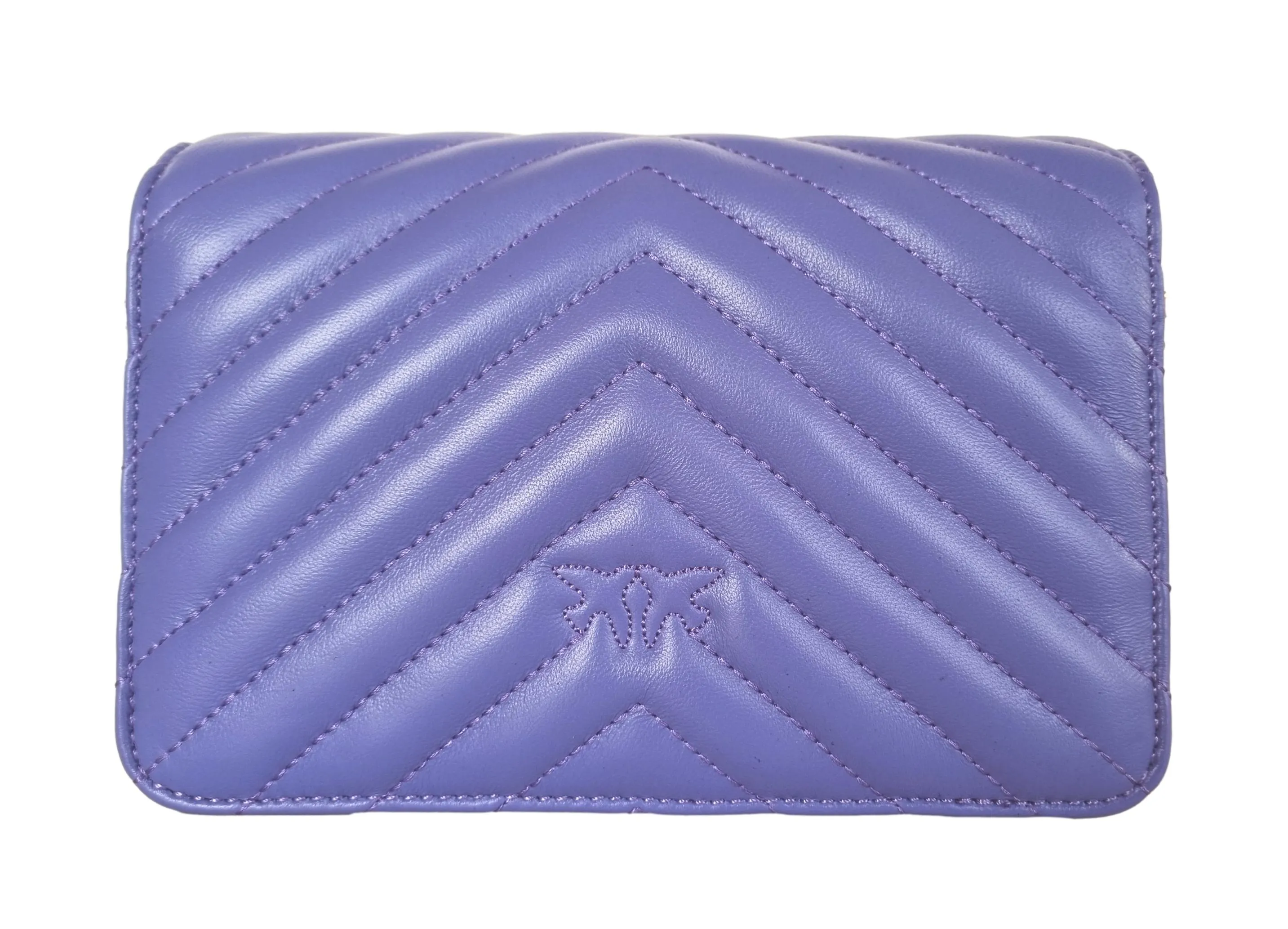 PINKO bolso de hombro mini love click con chevron 100067 A0GK W25Q violeta bígar