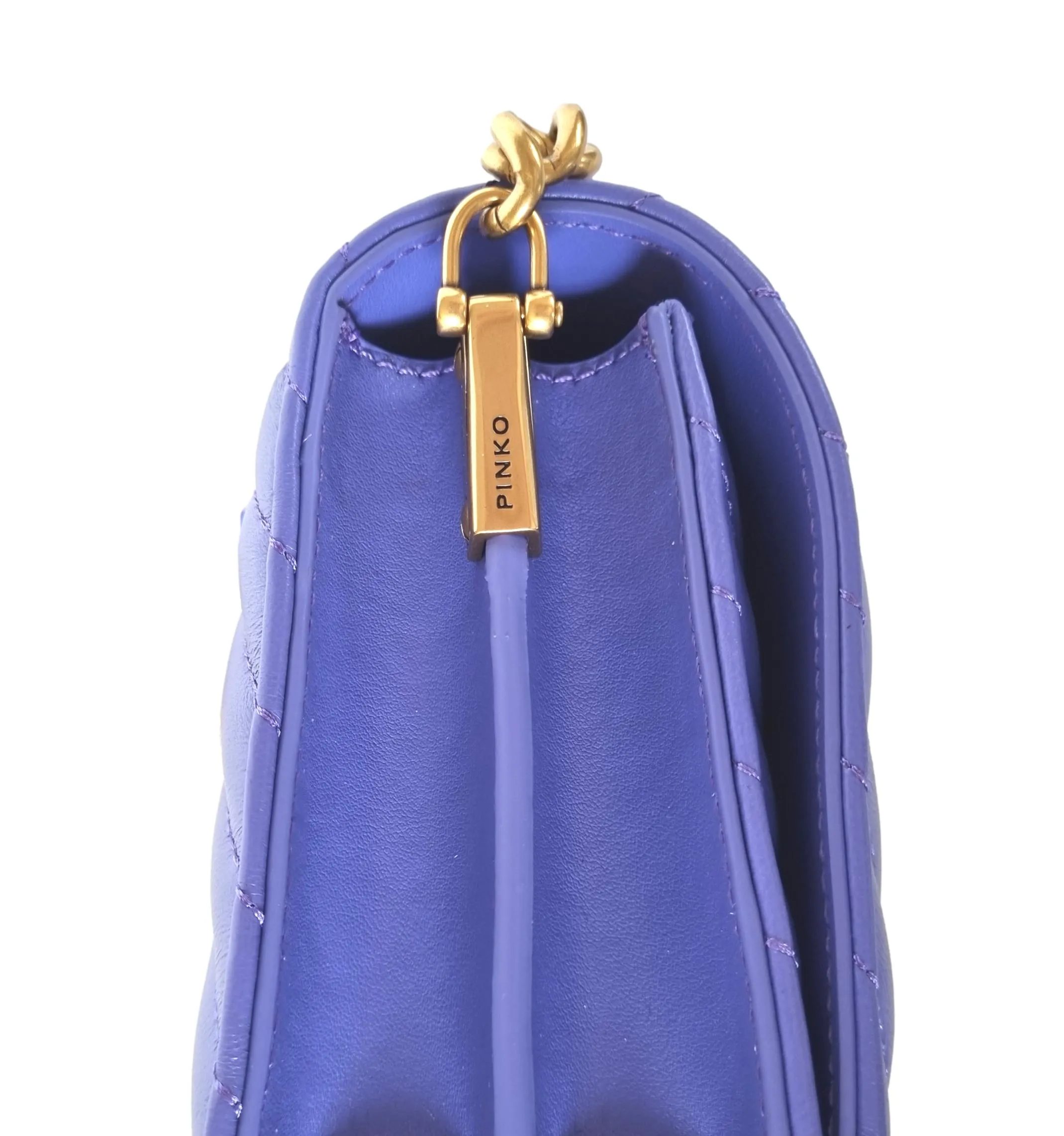 PINKO bolso de hombro mini love click con chevron 100067 A0GK W25Q violeta bígar
