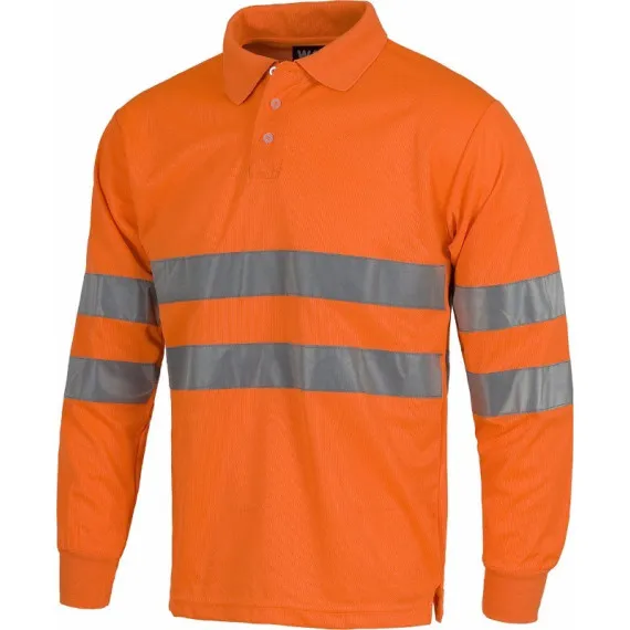 Polo de alta visibilidad de manga larga en tejido ligero WORKTEAM C3833