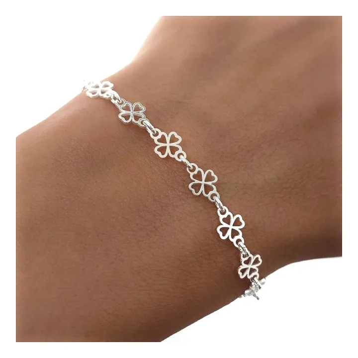 Pulsera Plata Tréboles