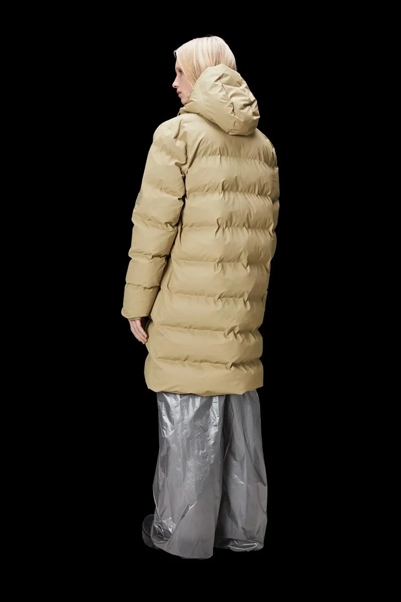 RAINS ABRIGO LARGO PUFFER BEIGE