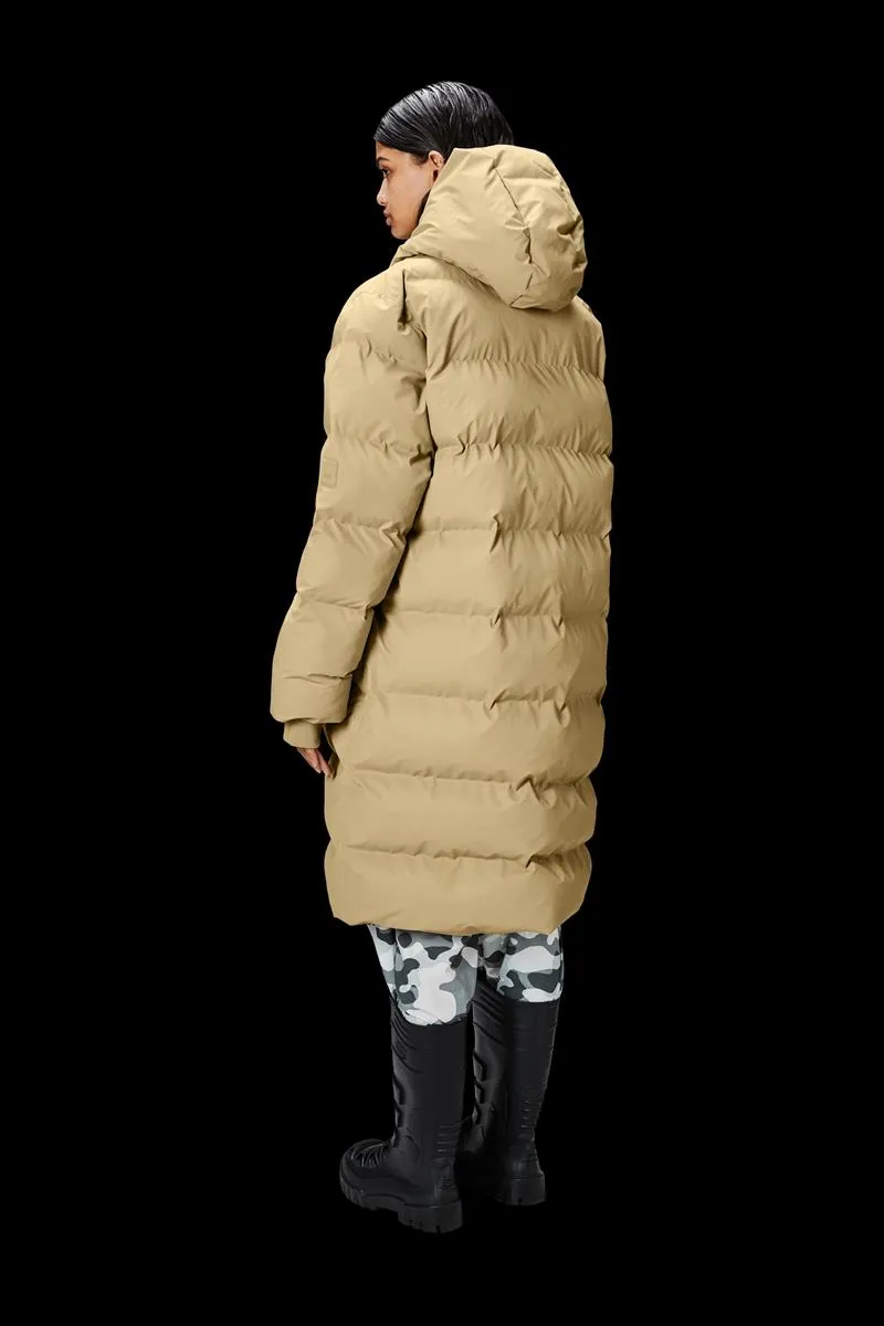 RAINS ABRIGO LARGO PUFFER BEIGE