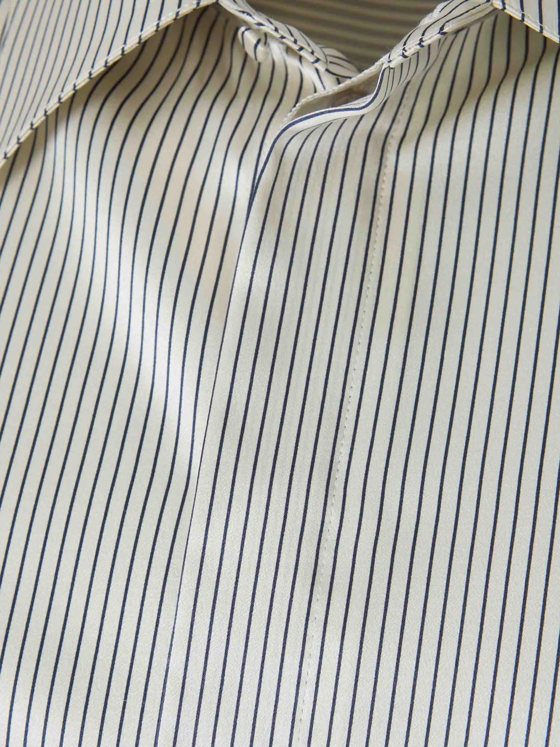 Saint Laurent Camisa Motivo Rayas Seda