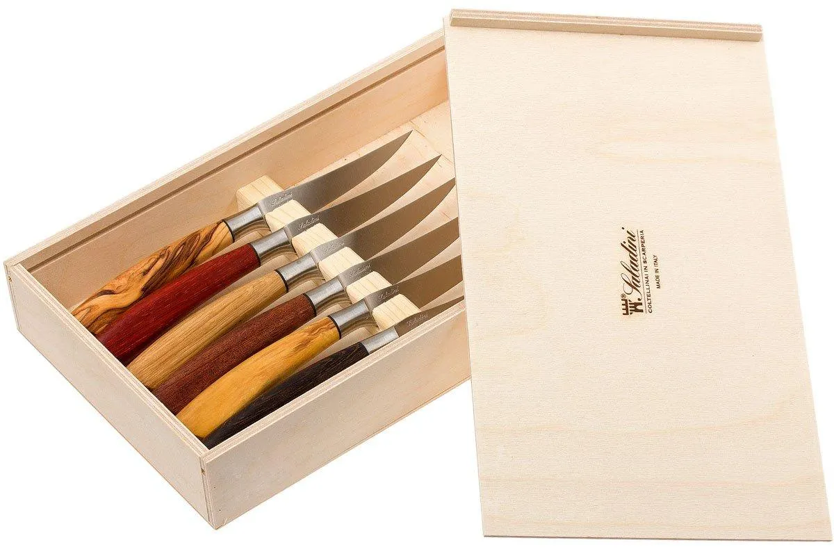 SALADINI 6DELIGE JUEGO DE CUCHILLOS PARA CARNE 23 CM, SET REGALO