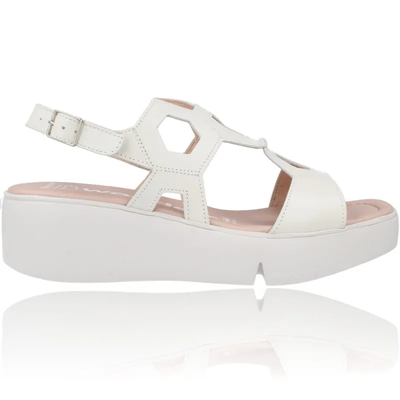 SANDALIAS CON PLATAFORMA DE PIEL PARA MUJER DE WONDERS PENTA B7922