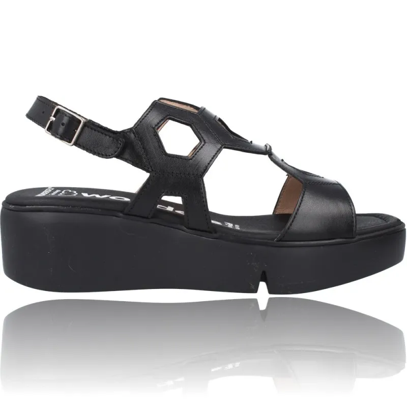 SANDALIAS CON PLATAFORMA DE PIEL PARA MUJER DE WONDERS PENTA B7922