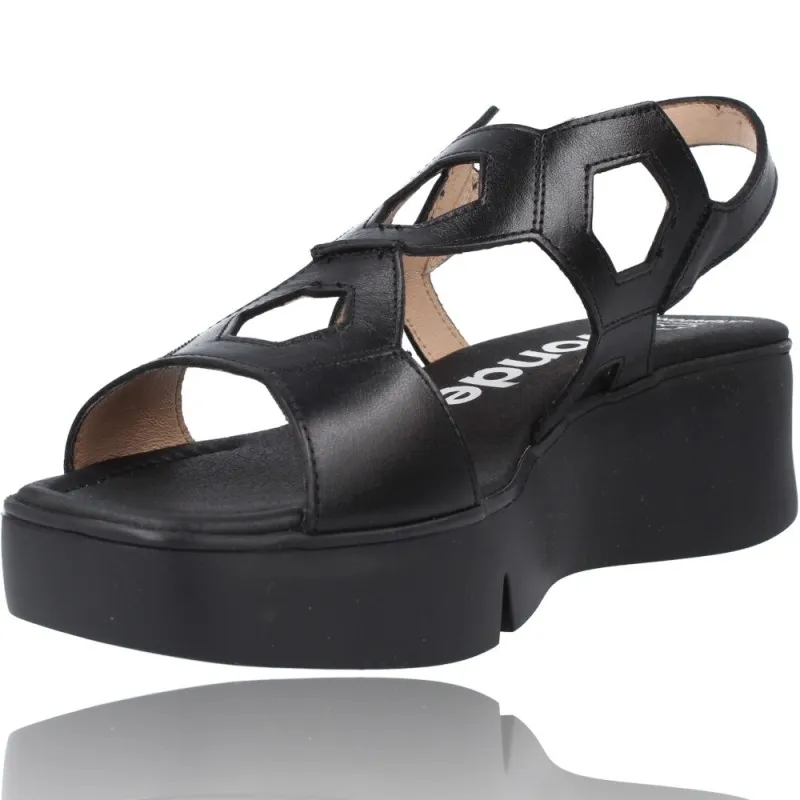 SANDALIAS CON PLATAFORMA DE PIEL PARA MUJER DE WONDERS PENTA B7922