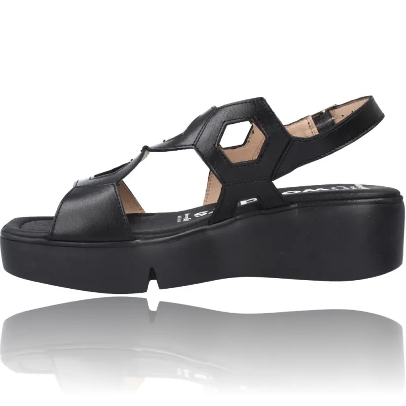 SANDALIAS CON PLATAFORMA DE PIEL PARA MUJER DE WONDERS PENTA B7922