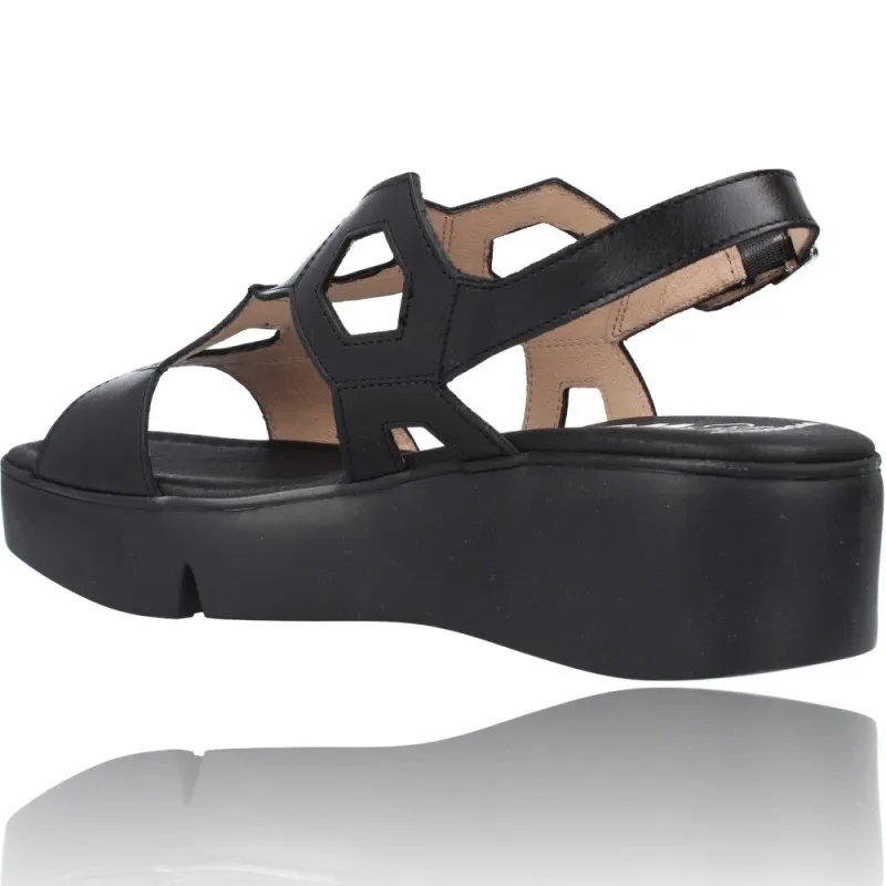 SANDALIAS CON PLATAFORMA DE PIEL PARA MUJER DE WONDERS PENTA B7922