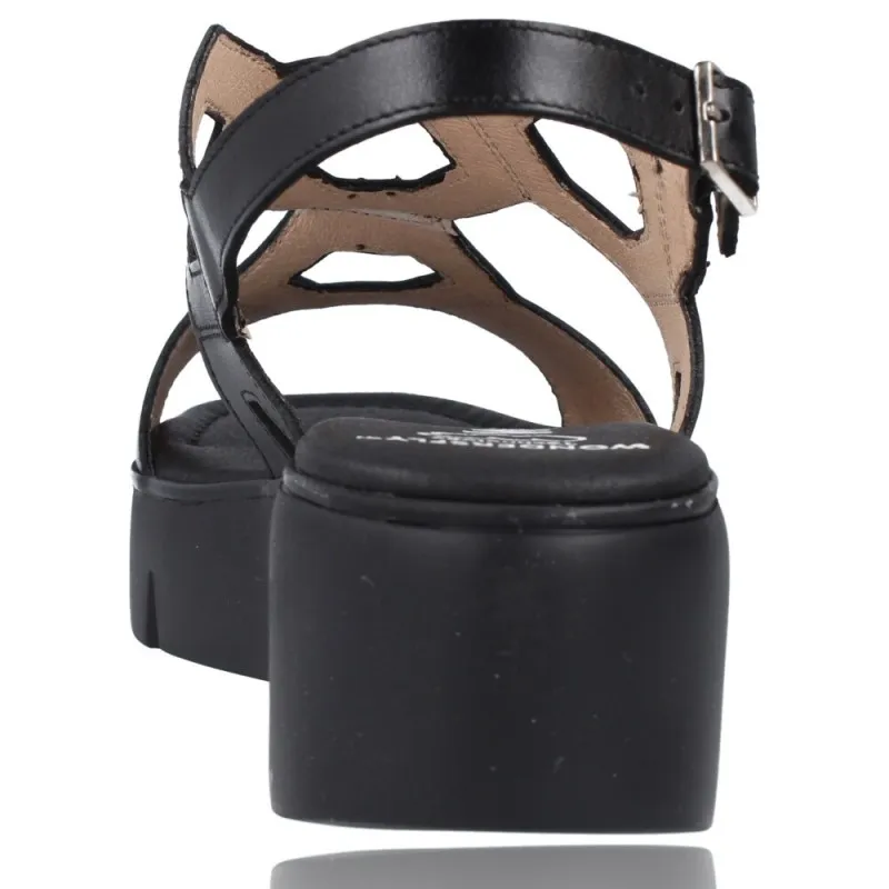 SANDALIAS CON PLATAFORMA DE PIEL PARA MUJER DE WONDERS PENTA B7922