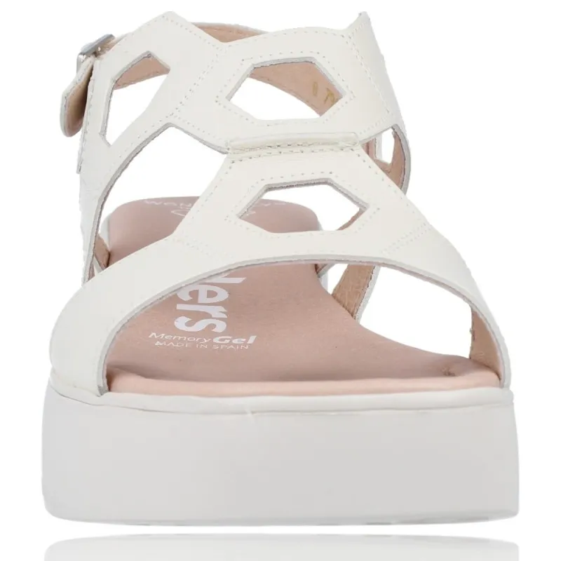 SANDALIAS CON PLATAFORMA DE PIEL PARA MUJER DE WONDERS PENTA B7922