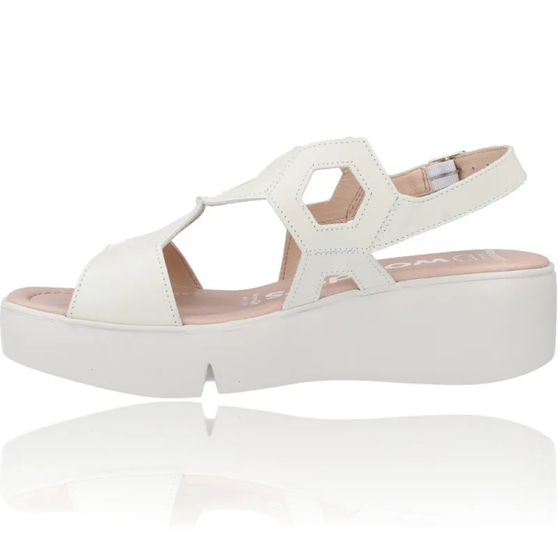 SANDALIAS CON PLATAFORMA DE PIEL PARA MUJER DE WONDERS PENTA B7922