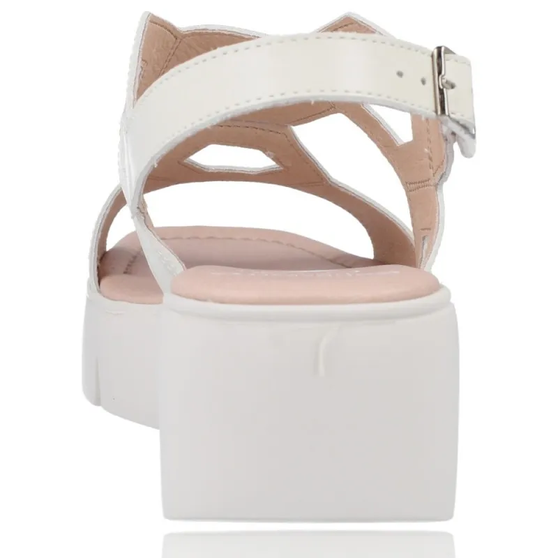 SANDALIAS CON PLATAFORMA DE PIEL PARA MUJER DE WONDERS PENTA B7922