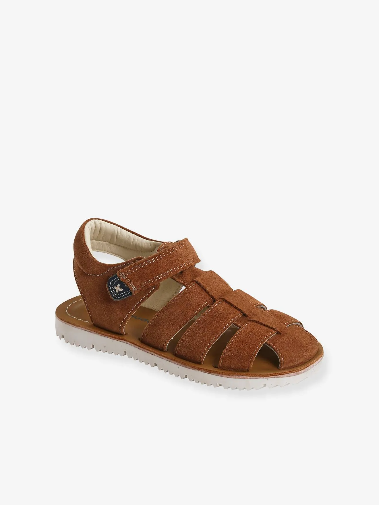 Sandalias de piel con tiras autoadherentes, para niño
