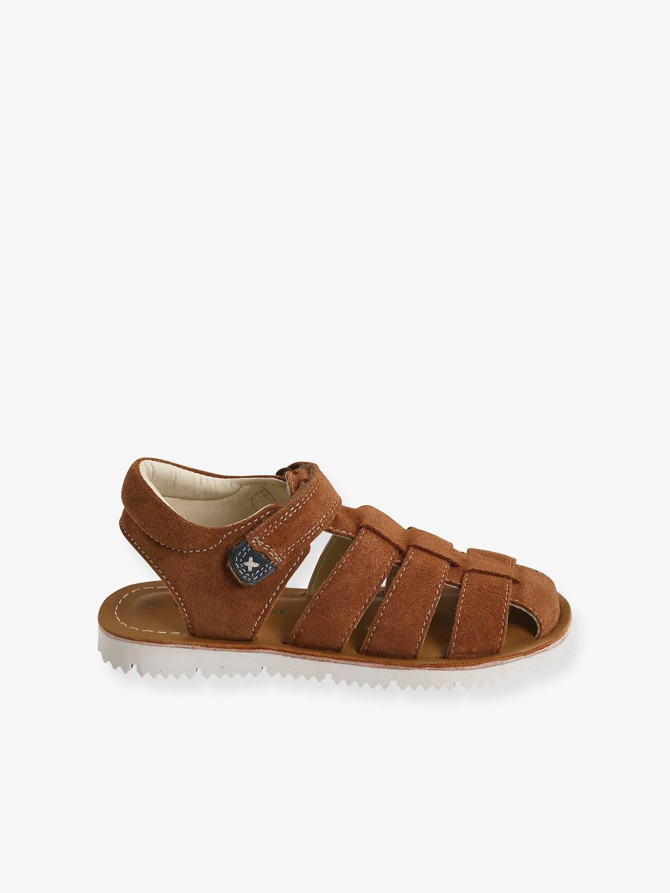 Sandalias de piel con tiras autoadherentes, para niño