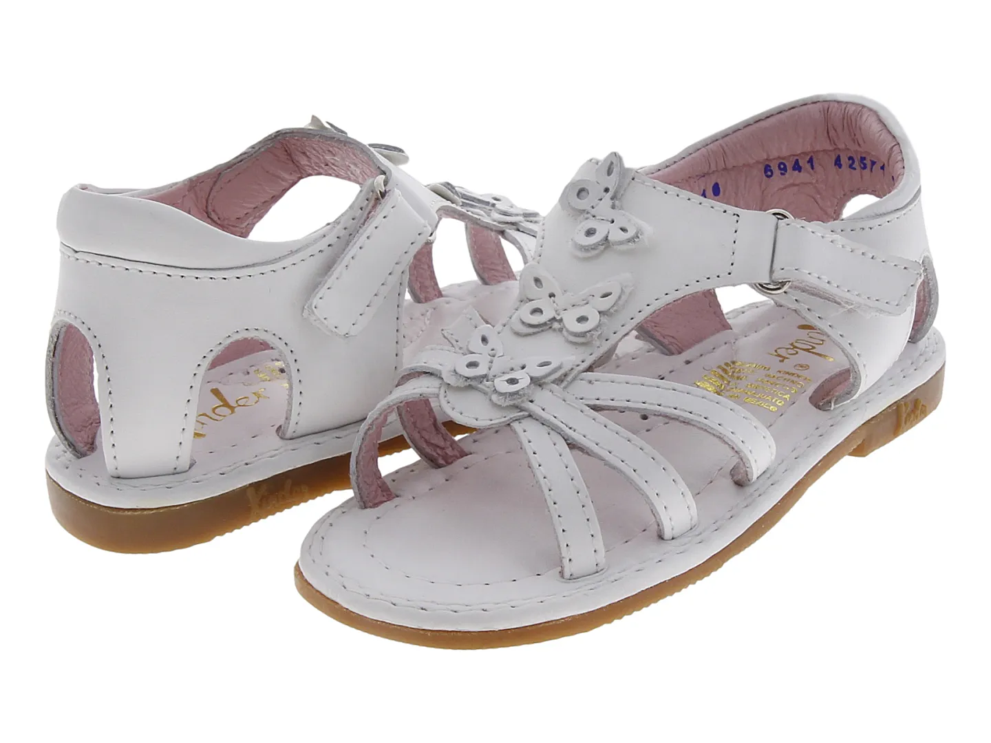 Sandalias Kinder 6941 Blanco Para Niña