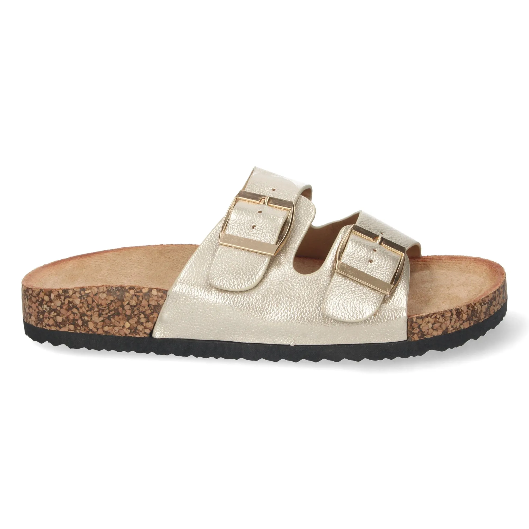 SANDALIAS PLANAS DORADA MUJER PLANTA BIO 1AY1056