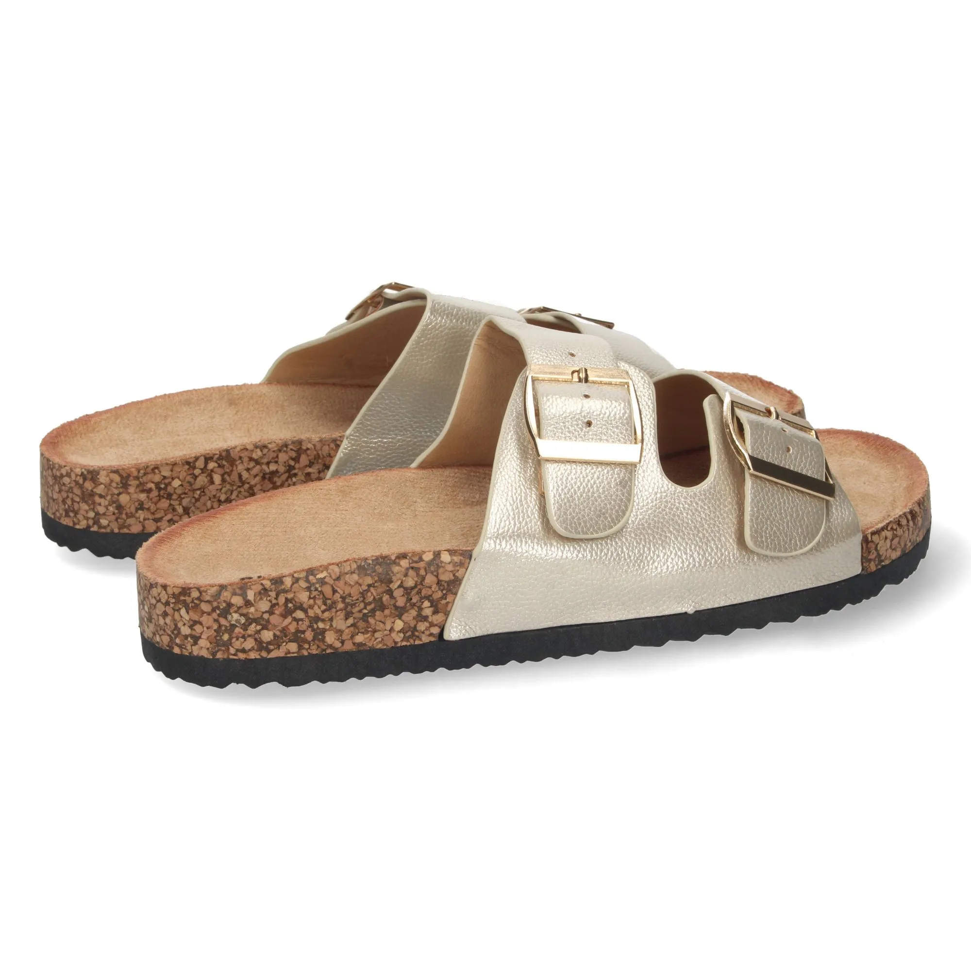 SANDALIAS PLANAS DORADA MUJER PLANTA BIO 1AY1056