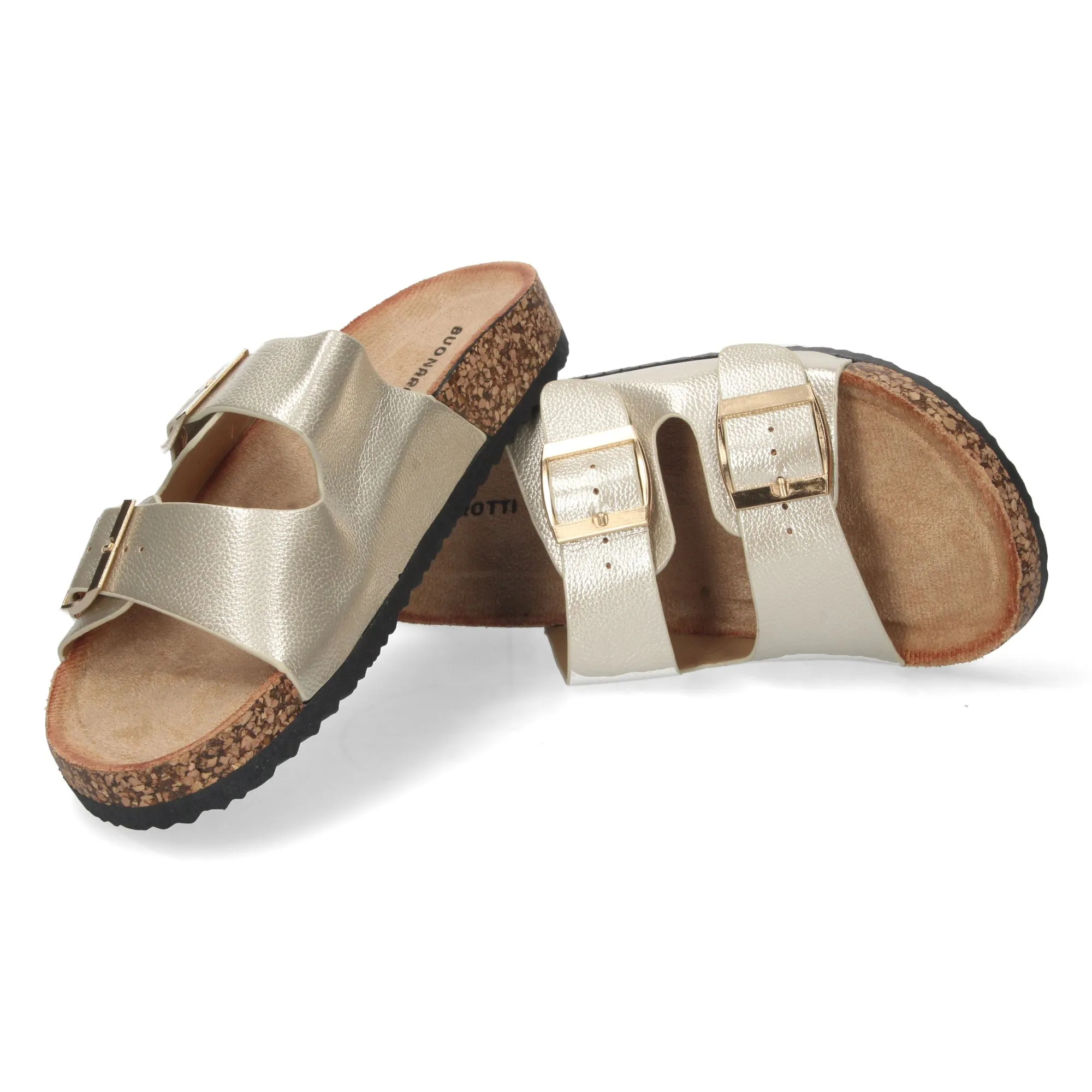 SANDALIAS PLANAS DORADA MUJER PLANTA BIO 1AY1056