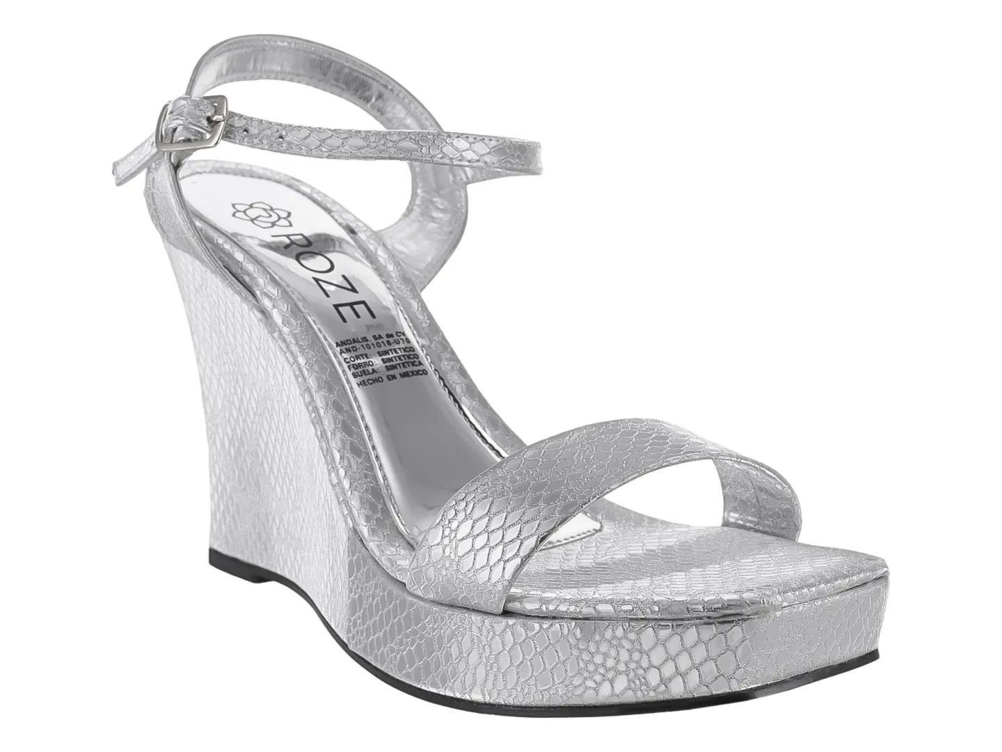 Sandalias Roze Auro Plata Para Mujer