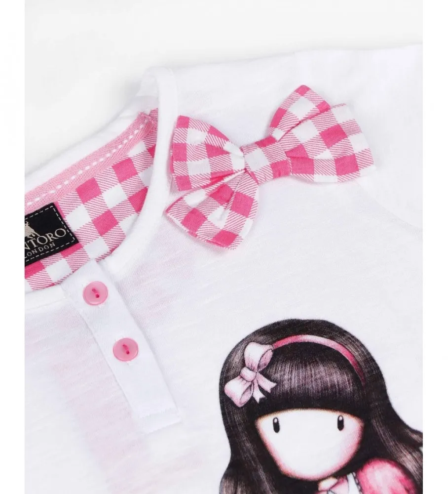 SANTORO CAMISOLA LITTLE THINGS ROSA, BLANCO