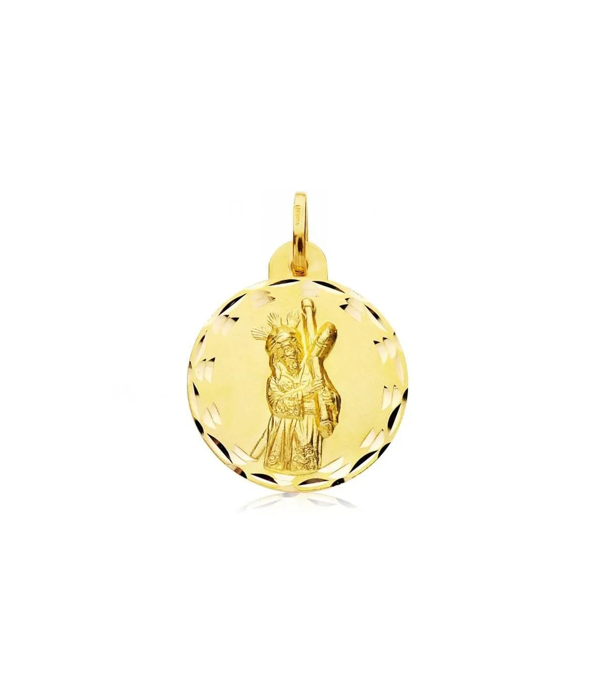 Scapulaire Vierge Macarena et Christ du Gran Poder Or 18K 23 mm